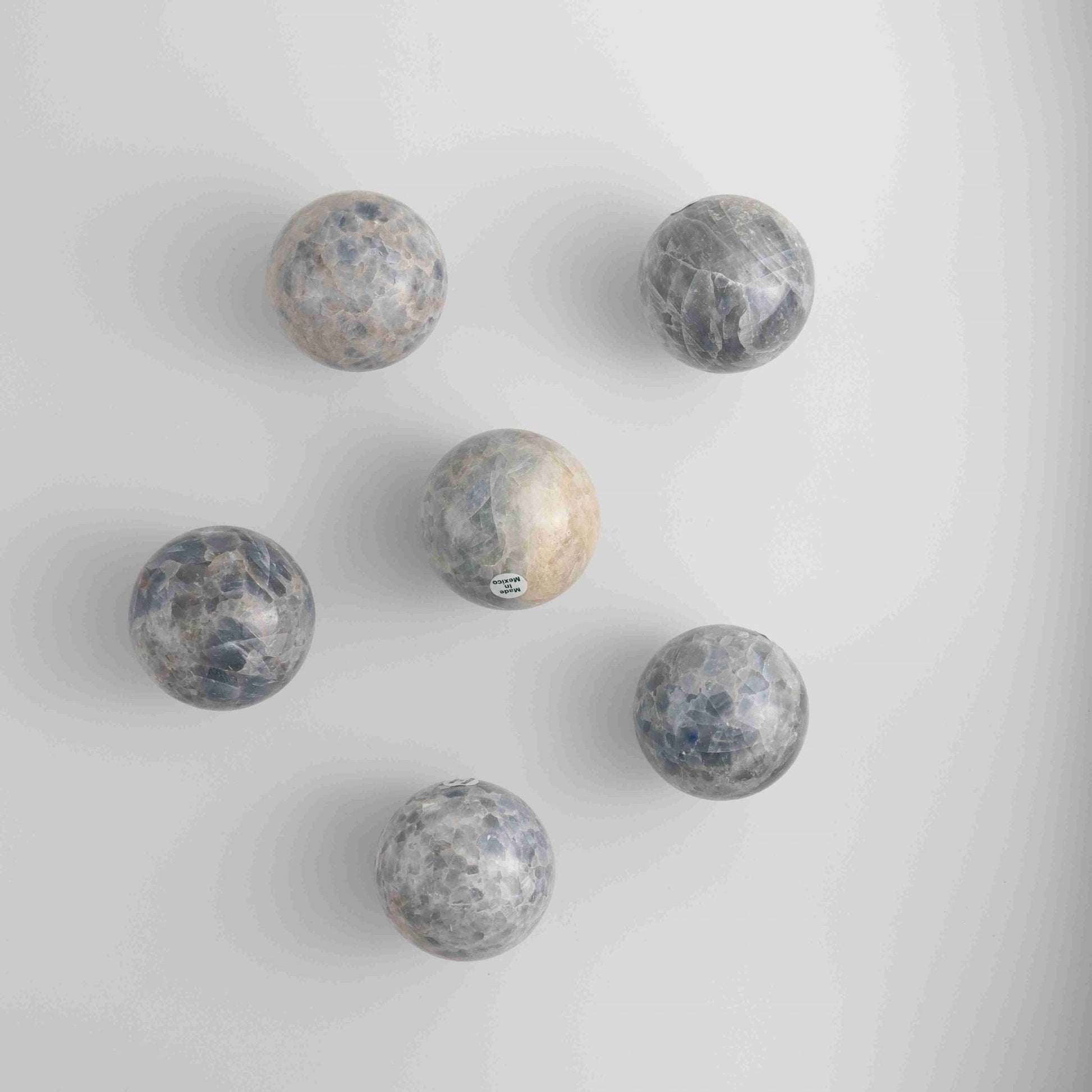 Blue Calcite Spheres - Mi Esperanza Minerals