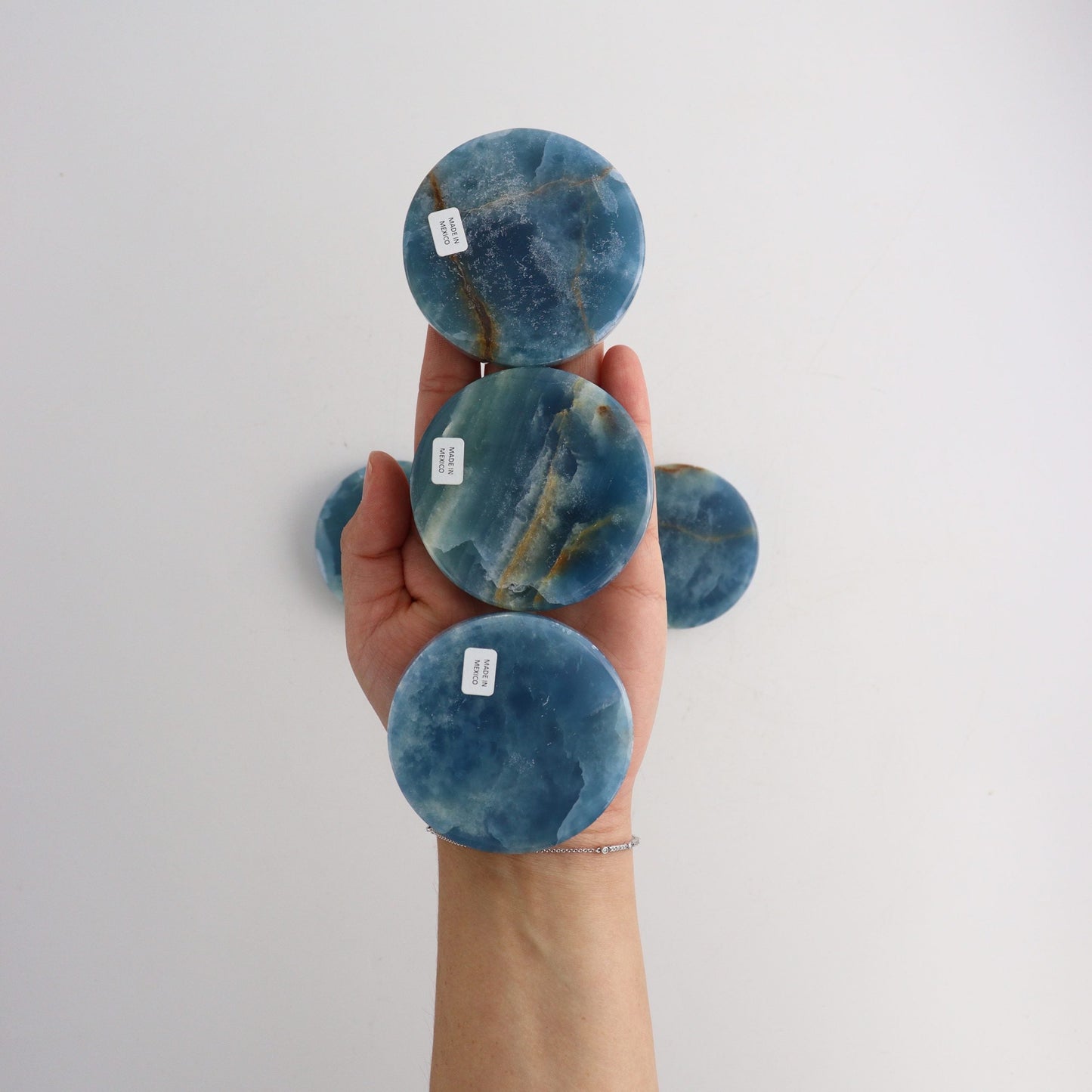 Blue Onyx Discs - Expert Wholesale and Supplier of Wholesale Crystals & Bulk Gemstones, ["Mexico","Onyx","Slices and Slabs"]