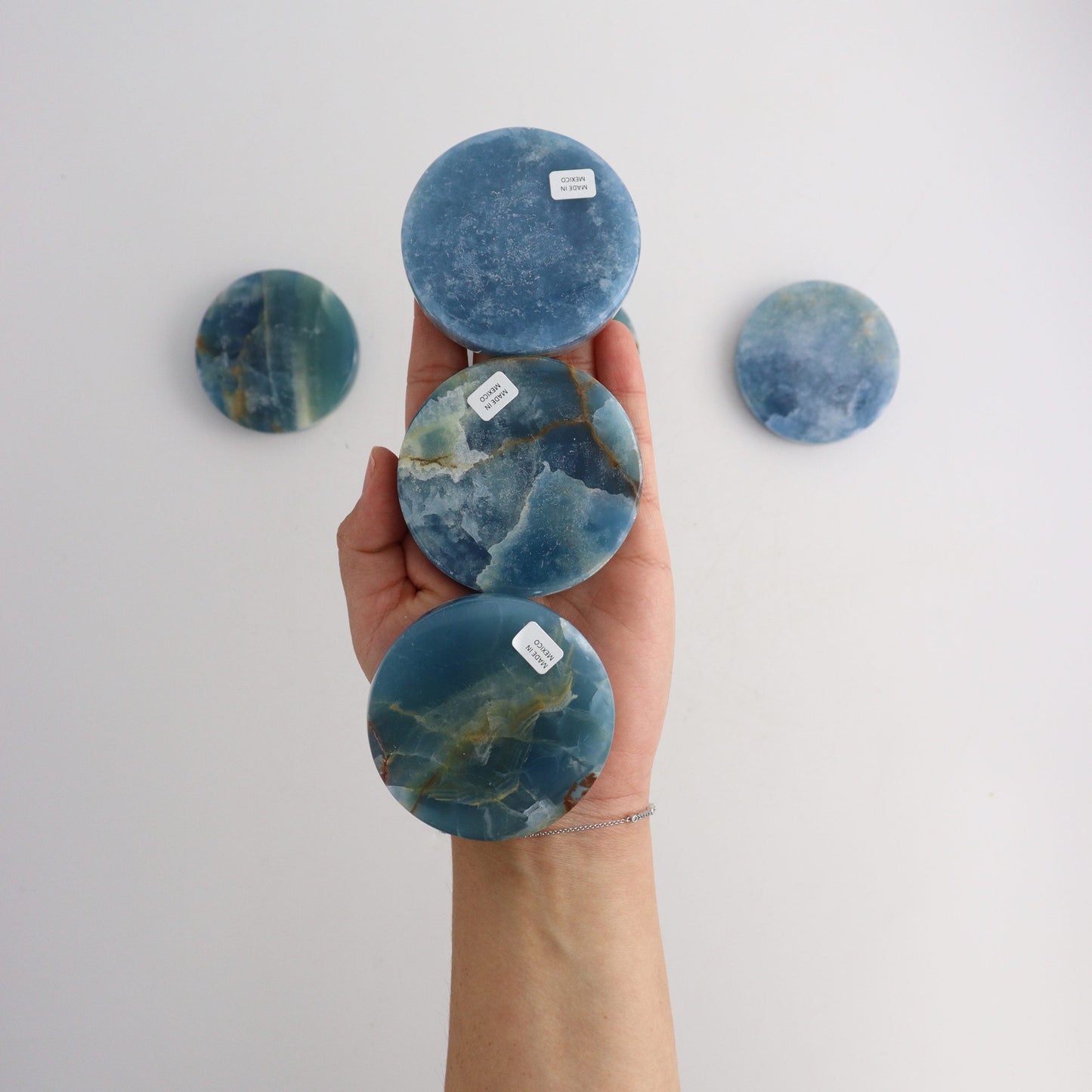 Blue Onyx Discs - Expert Wholesale and Supplier of Wholesale Crystals & Bulk Gemstones, ["Mexico","Onyx","Slices and Slabs"]