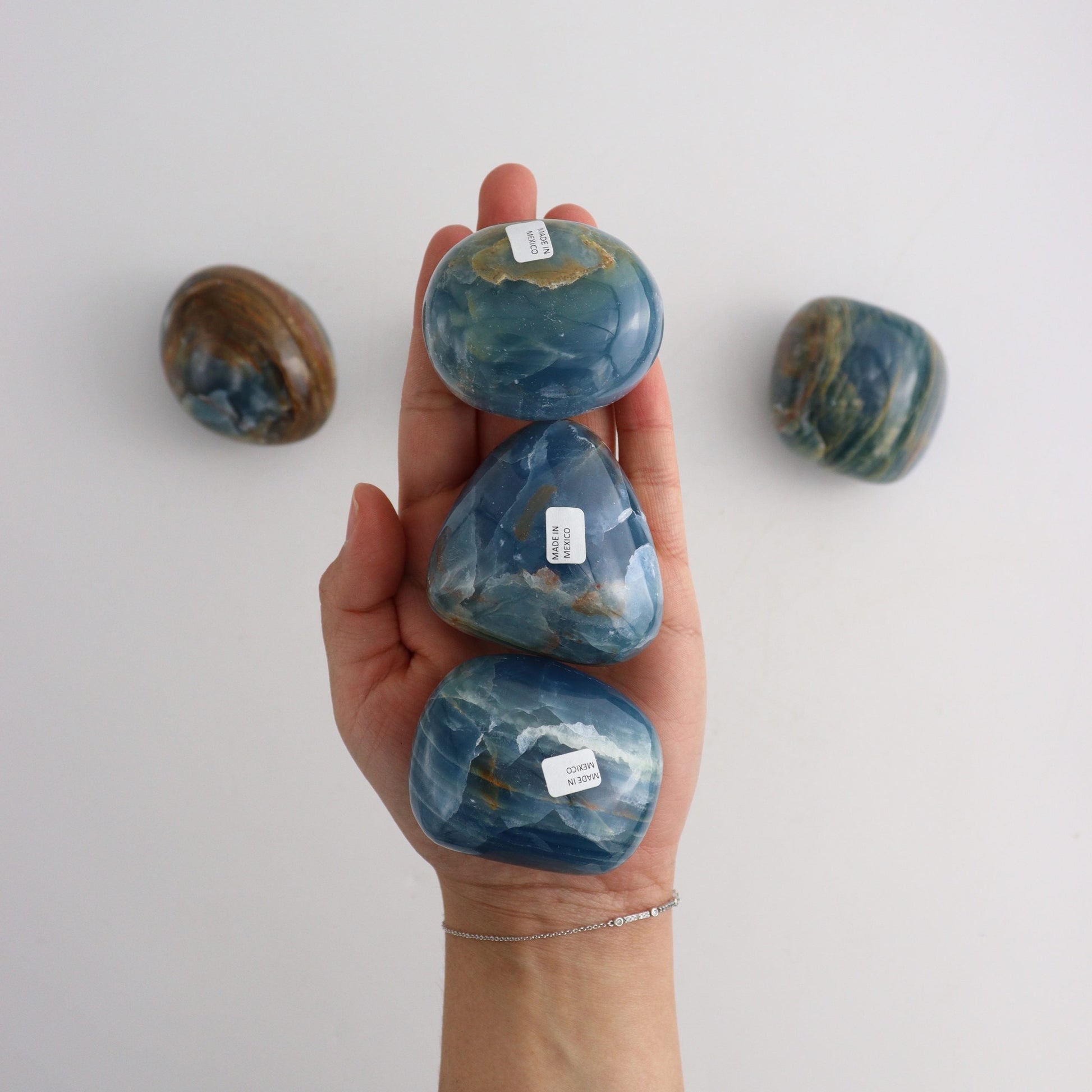Blue Onyx Pebbles - Expert Wholesale and Supplier of Wholesale Crystals & Bulk Gemstones, ["Freeforms","Mexico","Onyx"]
