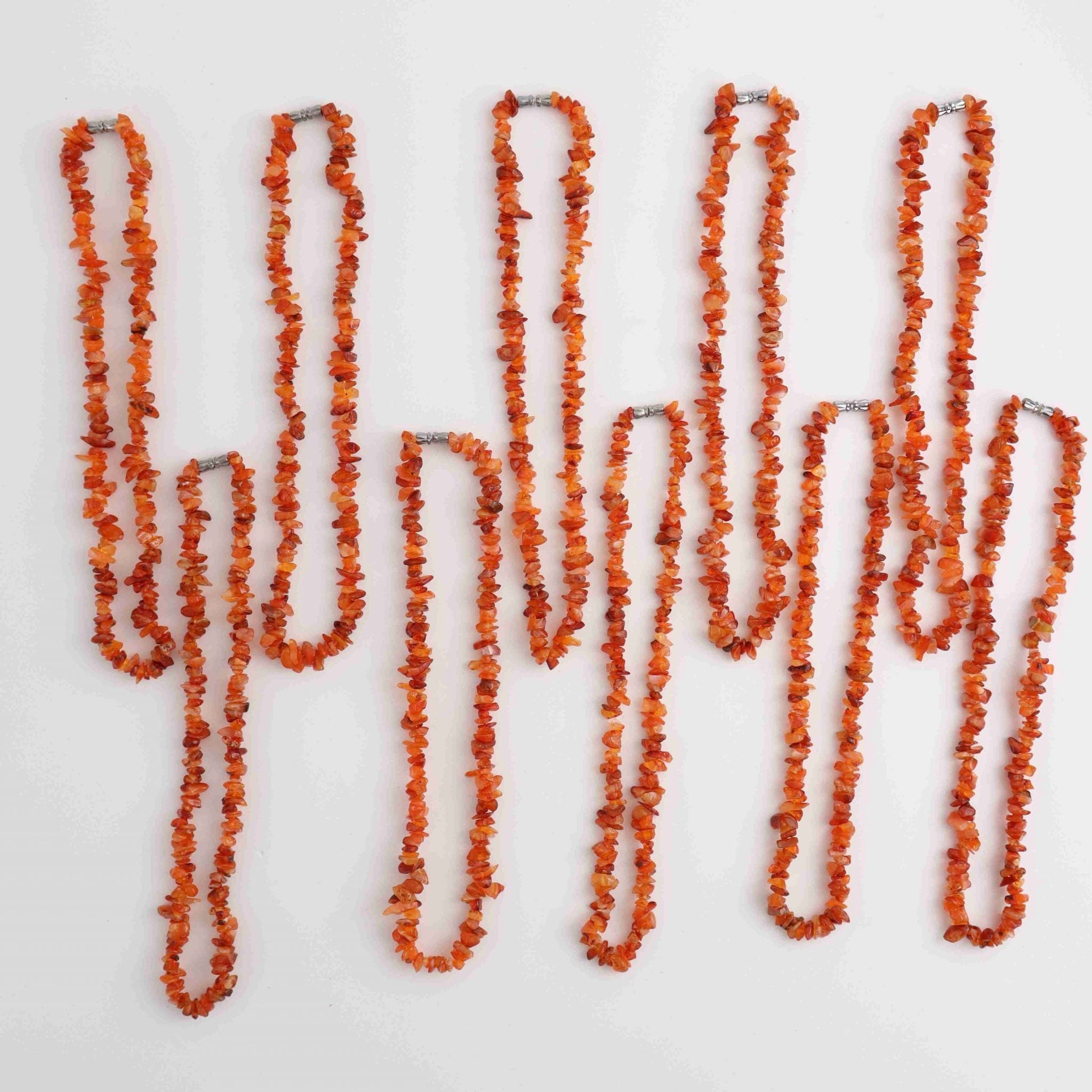 Carnelian Chip Necklace Set of 10 - Expert Wholesale and Supplier of Wholesale Crystals & Bulk Gemstones, ["India","Jewelry","Necklace"]