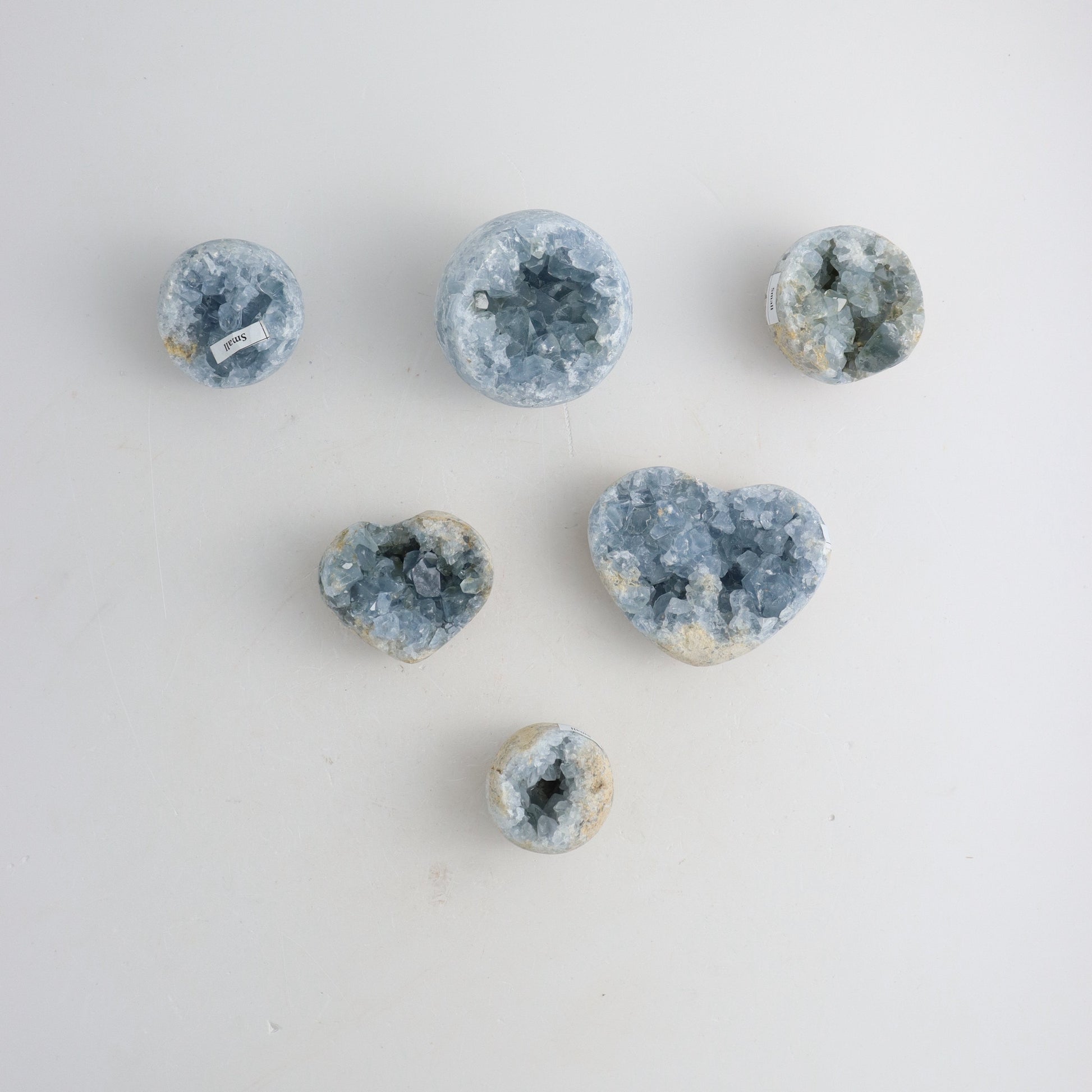 Celestite Spheres and Hearts - Expert Wholesale and Supplier of Wholesale Crystals & Bulk Gemstones, ["Brazil","Celestite","Hearts","Spheres"]