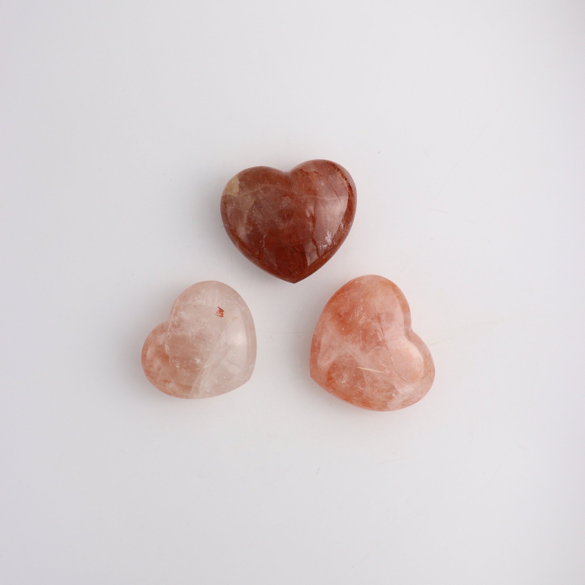 Fire Quartz Hearts - Expert Wholesale and Supplier of Wholesale Crystals & Bulk Gemstones, ["Fire Quartz","Hearts","Madagascar","Quartz"]
