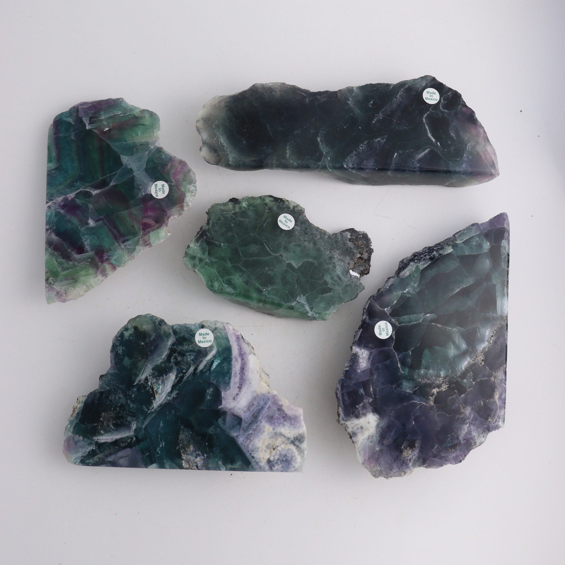 Fluorite Slices - Expert Wholesale and Supplier of Wholesale Crystals & Bulk Gemstones, ["Fluorite","Mexico","Slices and Slabs"]