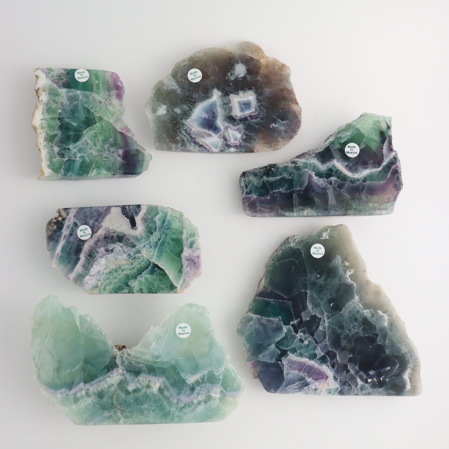 Fluorite Slices - Expert Wholesale and Supplier of Wholesale Crystals & Bulk Gemstones, ["Fluorite","Mexico","Slices and Slabs"]