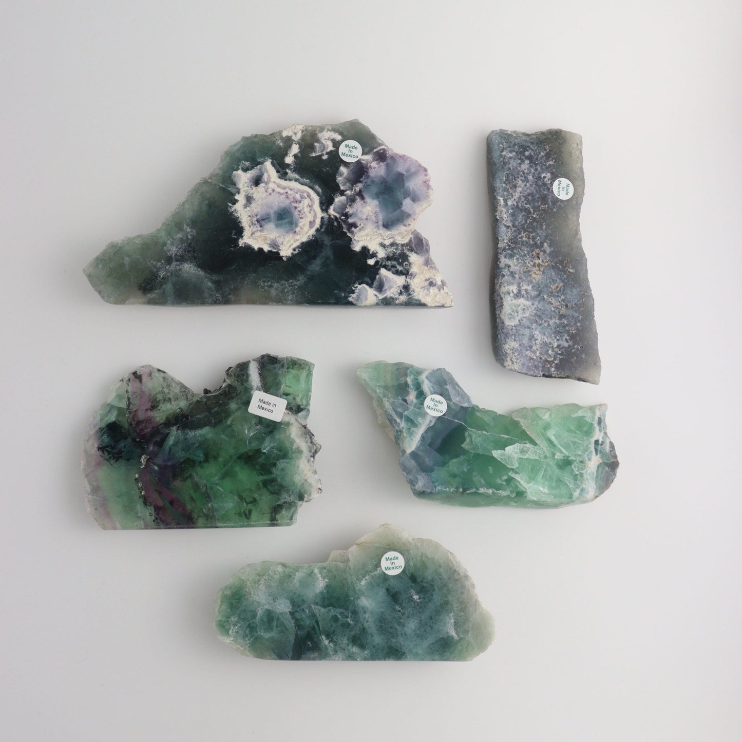 Fluorite Slices - Expert Wholesale and Supplier of Wholesale Crystals & Bulk Gemstones, ["Fluorite","Mexico","Slices and Slabs"]