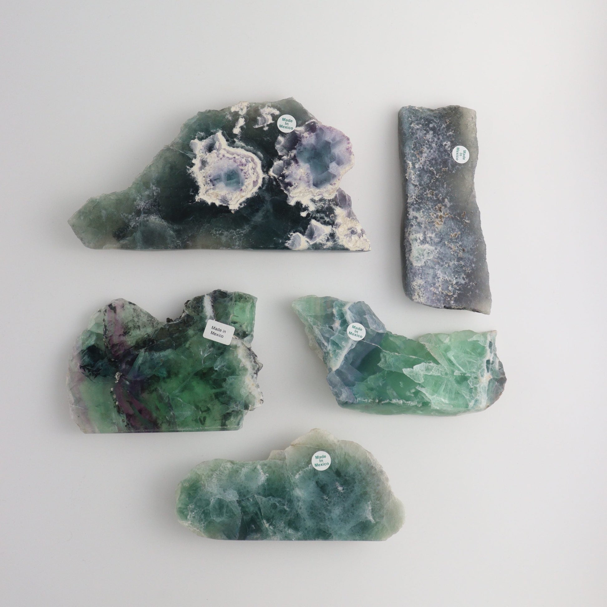 Fluorite Slices - Expert Wholesale and Supplier of Wholesale Crystals & Bulk Gemstones, ["Fluorite","Mexico","Slices and Slabs"]