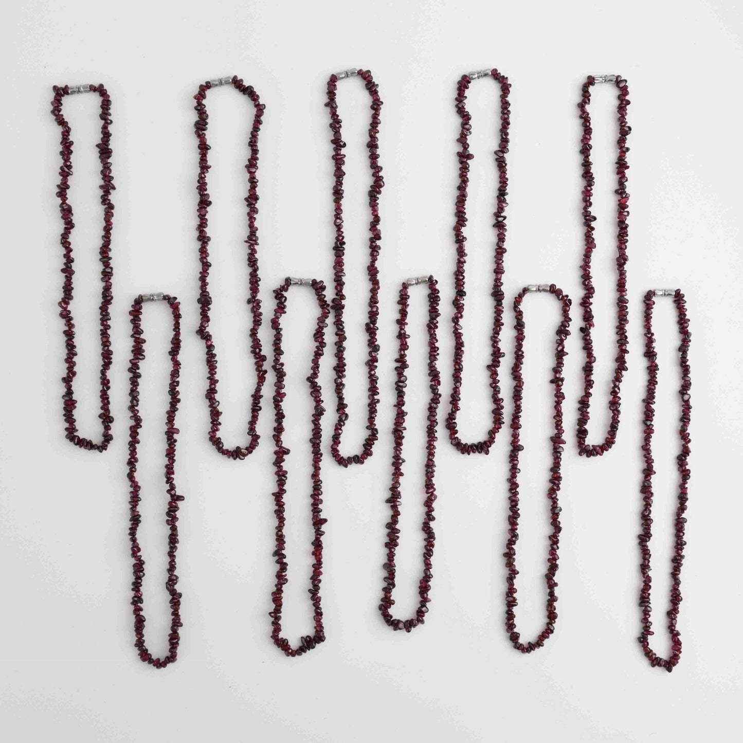 Garnet Chip Necklace Set of 10 - Expert Wholesale and Supplier of Wholesale Crystals & Bulk Gemstones, ["India","Jewelry","Necklace"]