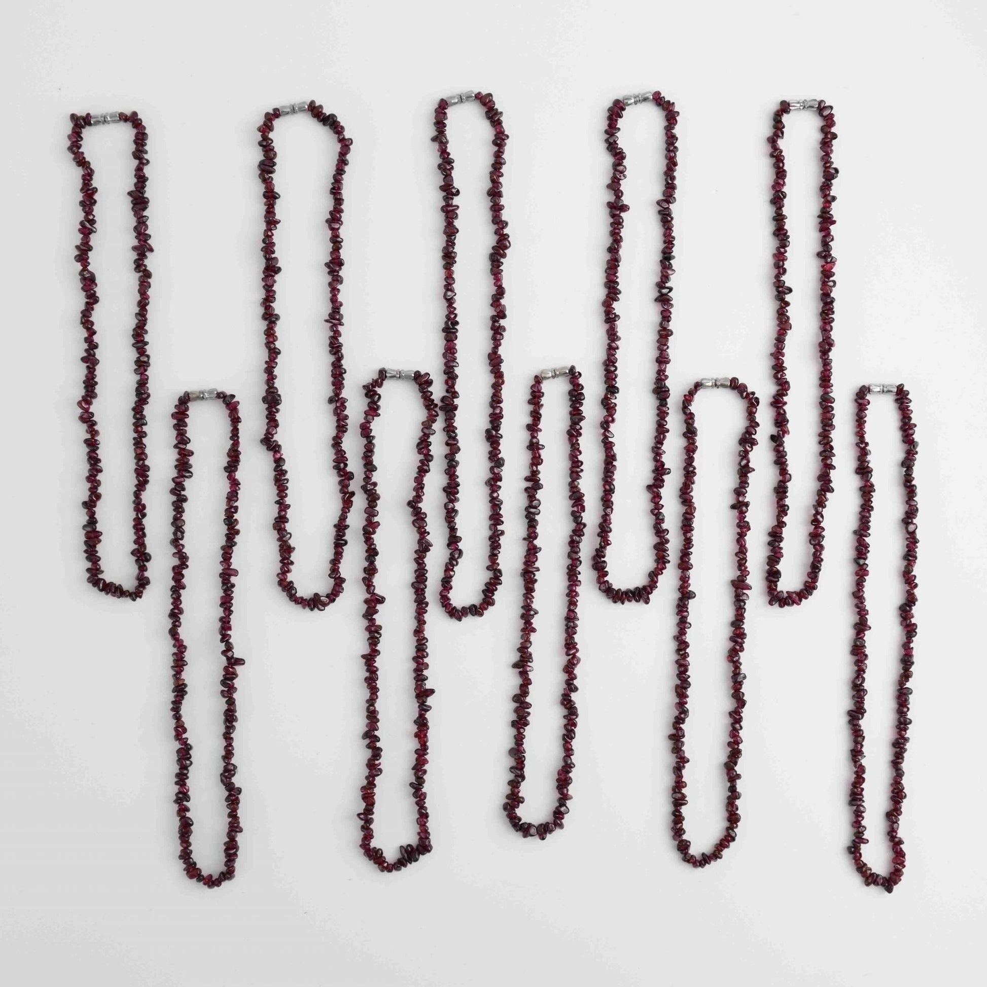 Garnet Chip Necklace Set of 10 - Expert Wholesale and Supplier of Wholesale Crystals & Bulk Gemstones, ["India","Jewelry","Necklace"]
