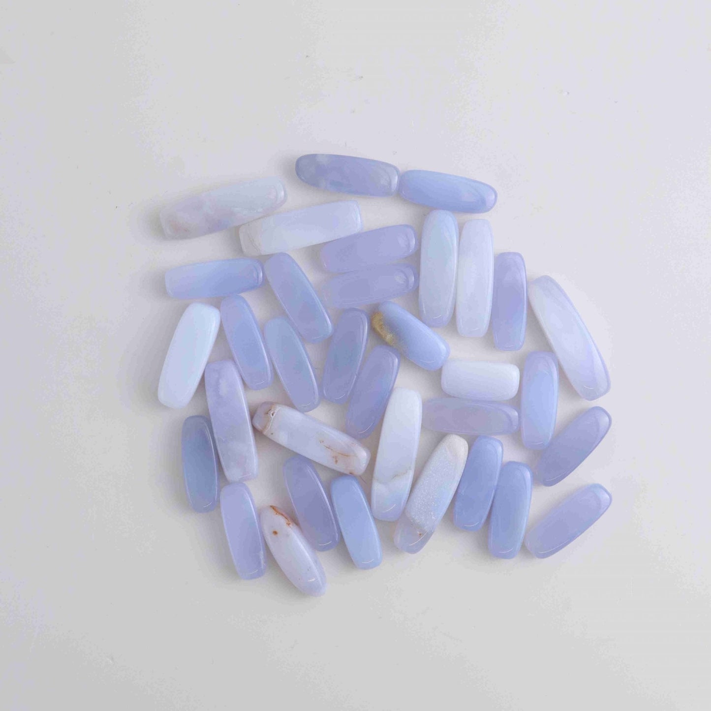 Half Kilo Blue Chalcedony Pebbles - Expert Wholesale and Supplier of Wholesale Crystals & Bulk Gemstones, ["Blue Chalcedony","Tumbles","Turkey"]