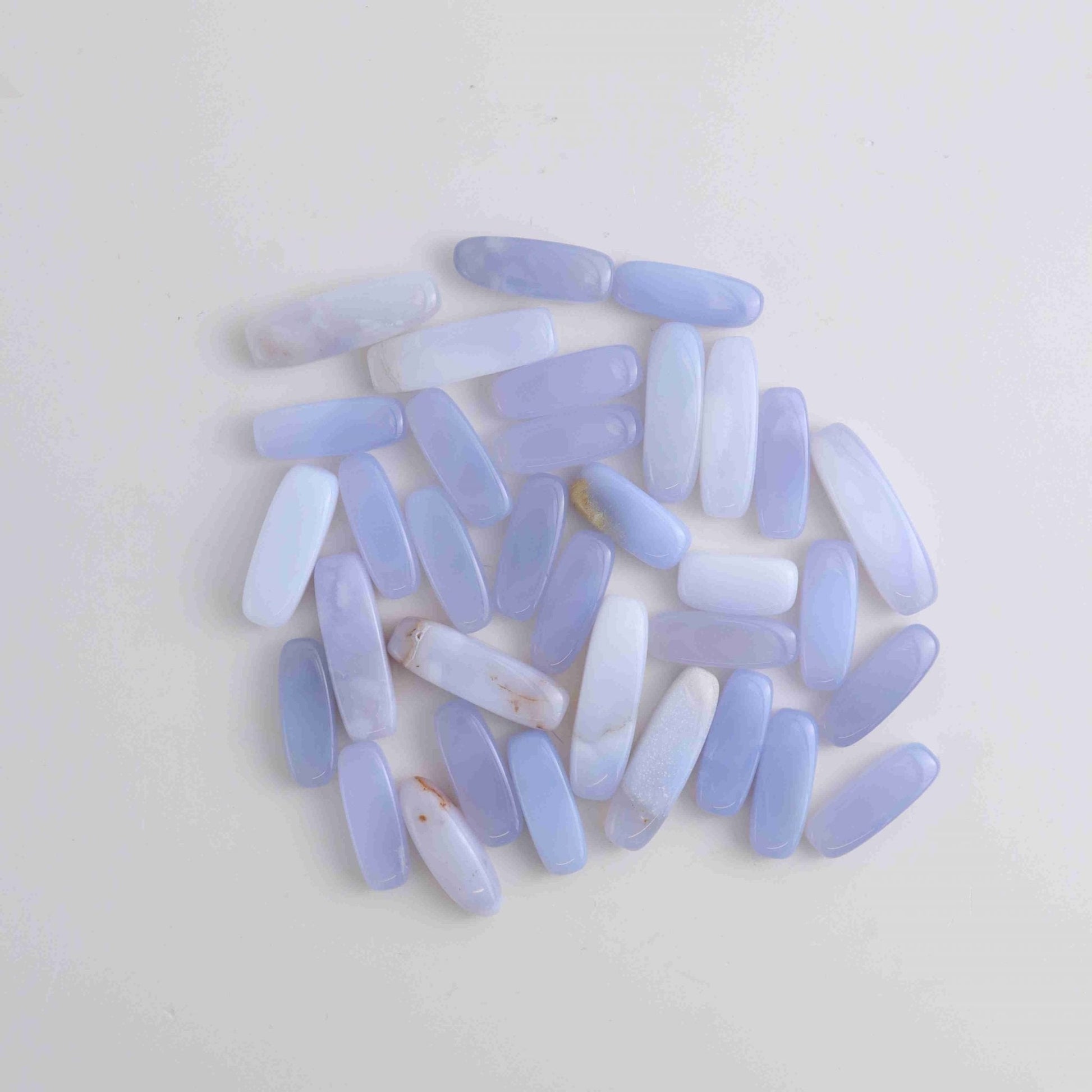 Half Kilo Blue Chalcedony Pebbles - Expert Wholesale and Supplier of Wholesale Crystals & Bulk Gemstones, ["Blue Chalcedony","Tumbles","Turkey"]