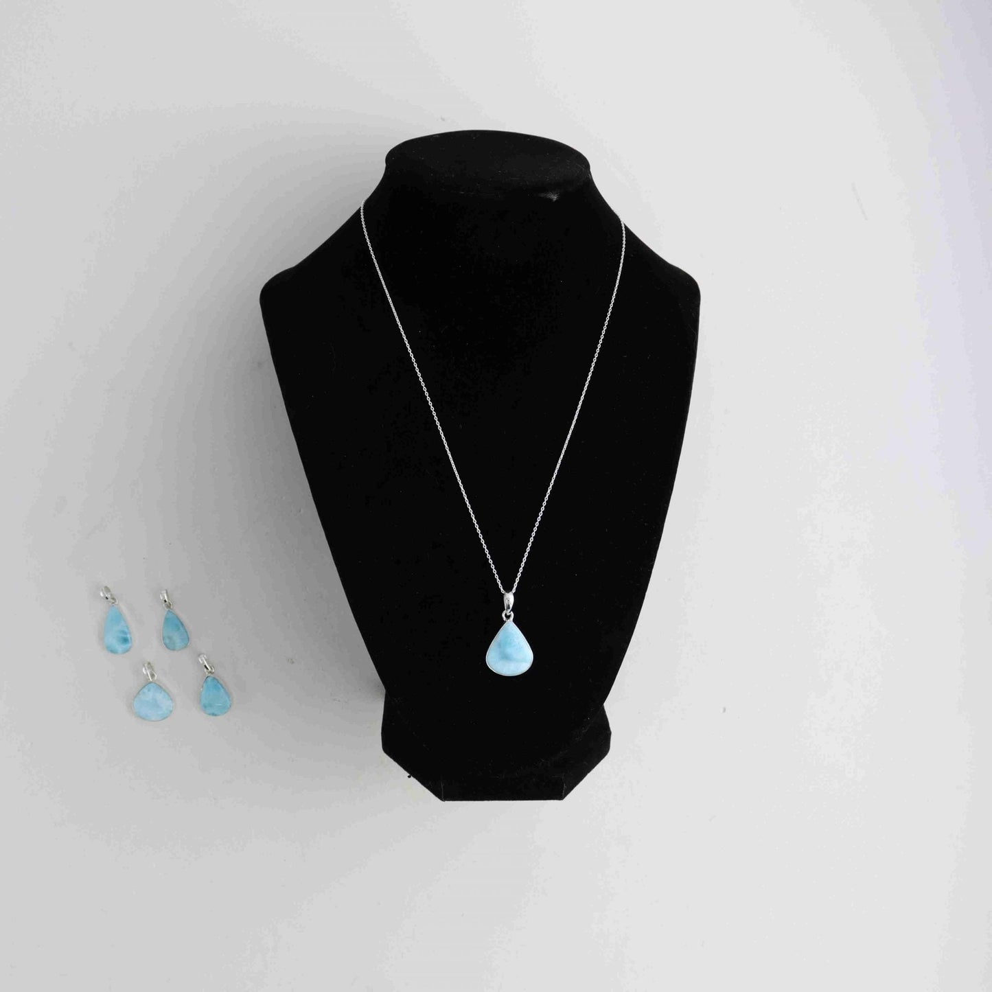 Larimar Drop Pendant Set of 5 - Expert Wholesale and Supplier of Wholesale Crystals & Bulk Gemstones, ["Jewelry"]