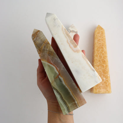 Mixed Onyx Towers - Expert Wholesale and Supplier of Wholesale Crystals & Bulk Gemstones, ["Mexico","Onyx","Towers"]