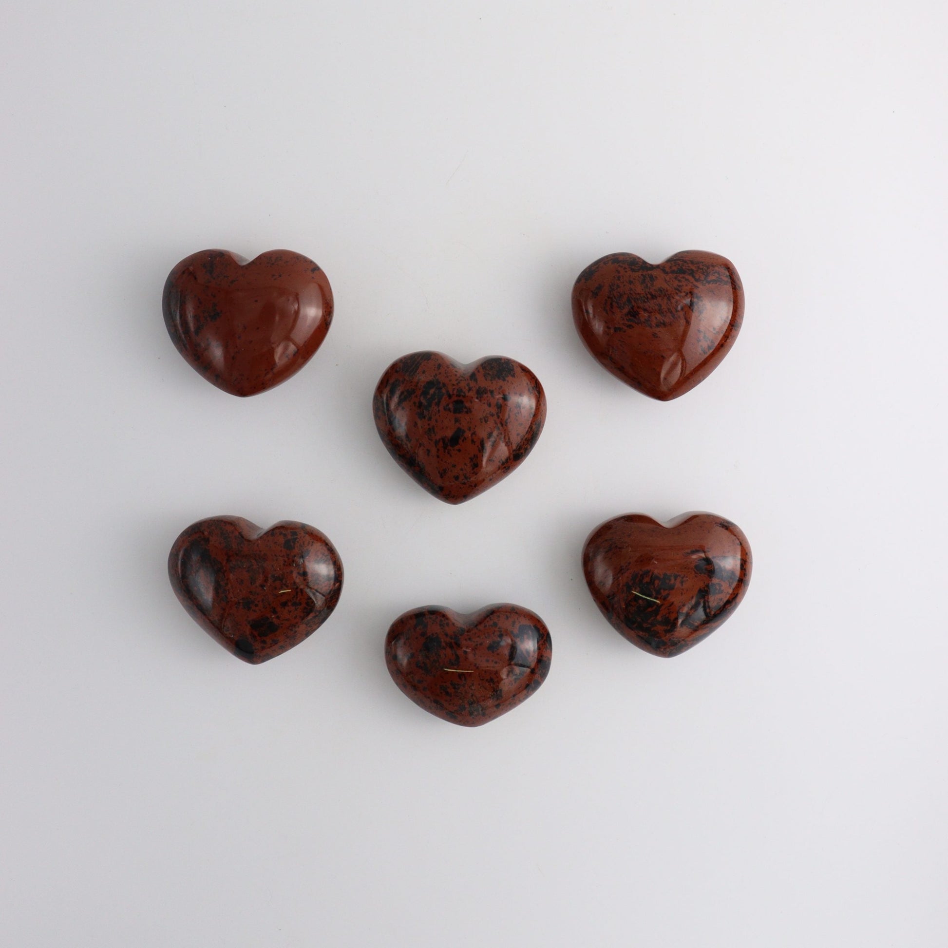 Mohagony Obsidian Hearts Set - Mi Esperanza Minerals