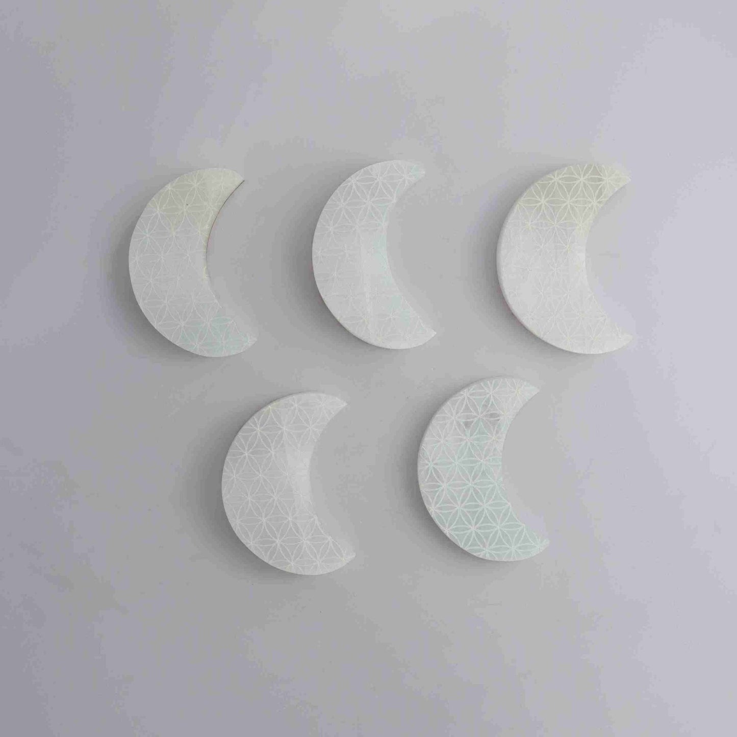 Moon with Flower of Life - Expert Wholesale and Supplier of Wholesale Crystals & Bulk Gemstones, ["Morocco","Selenite","Shapes"]