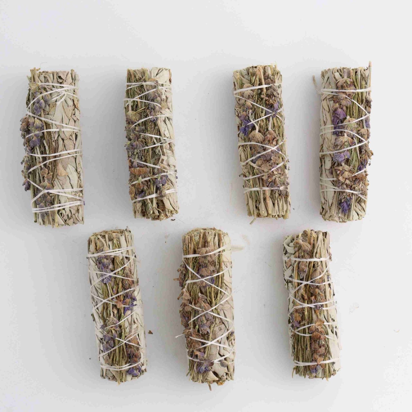 ONE 4" Lavender + White Sage Smudge Stick - Expert Wholesale and Supplier of Wholesale Crystals & Bulk Gemstones, ["Accessories","Sage","United States"]