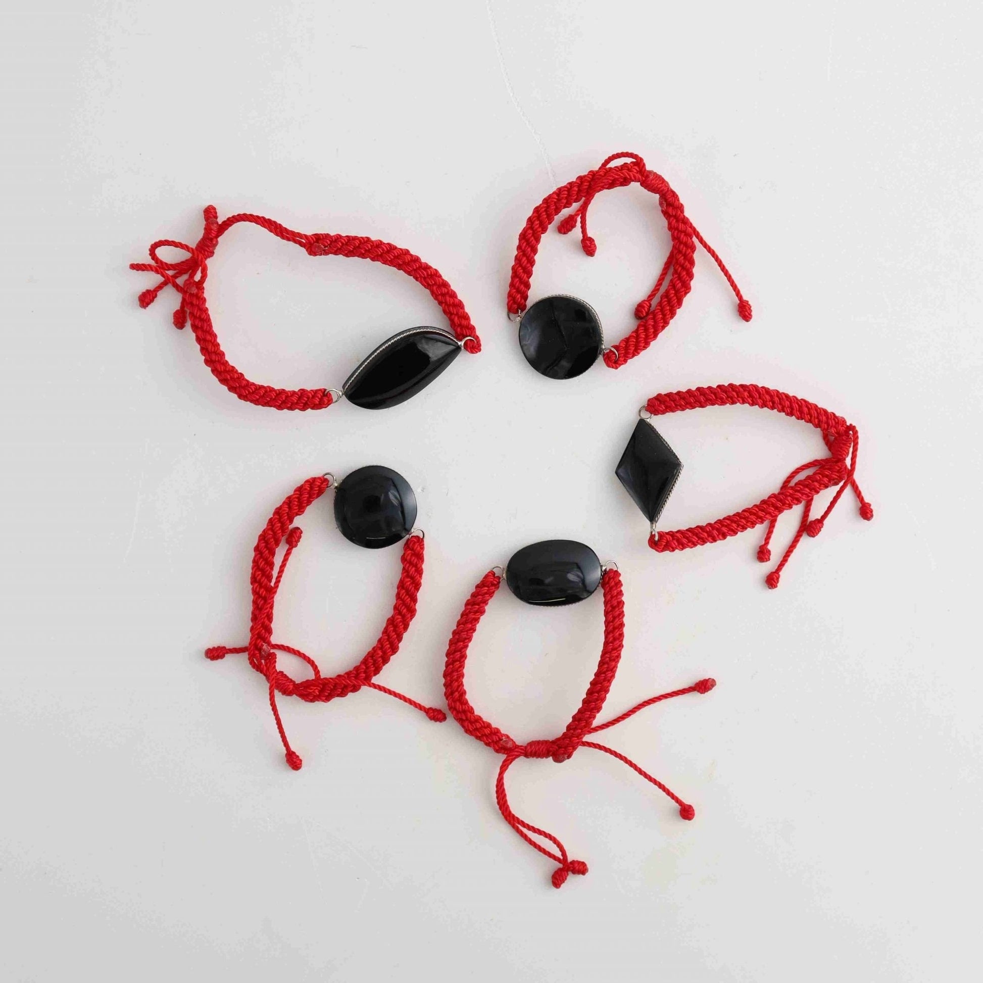 ONE Black Obsidian Red Rope Bracelet - Expert Wholesale and Supplier of Wholesale Crystals & Bulk Gemstones, ["Jewelry"]