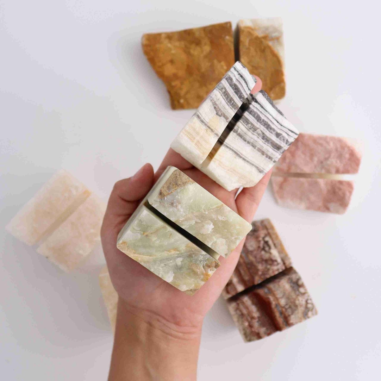 ONE Onyx Card Holder - Expert Wholesale and Supplier of Wholesale Crystals & Bulk Gemstones, ["Accessories","Mexico","Onyx","You will receive a randomly chosen piece."]