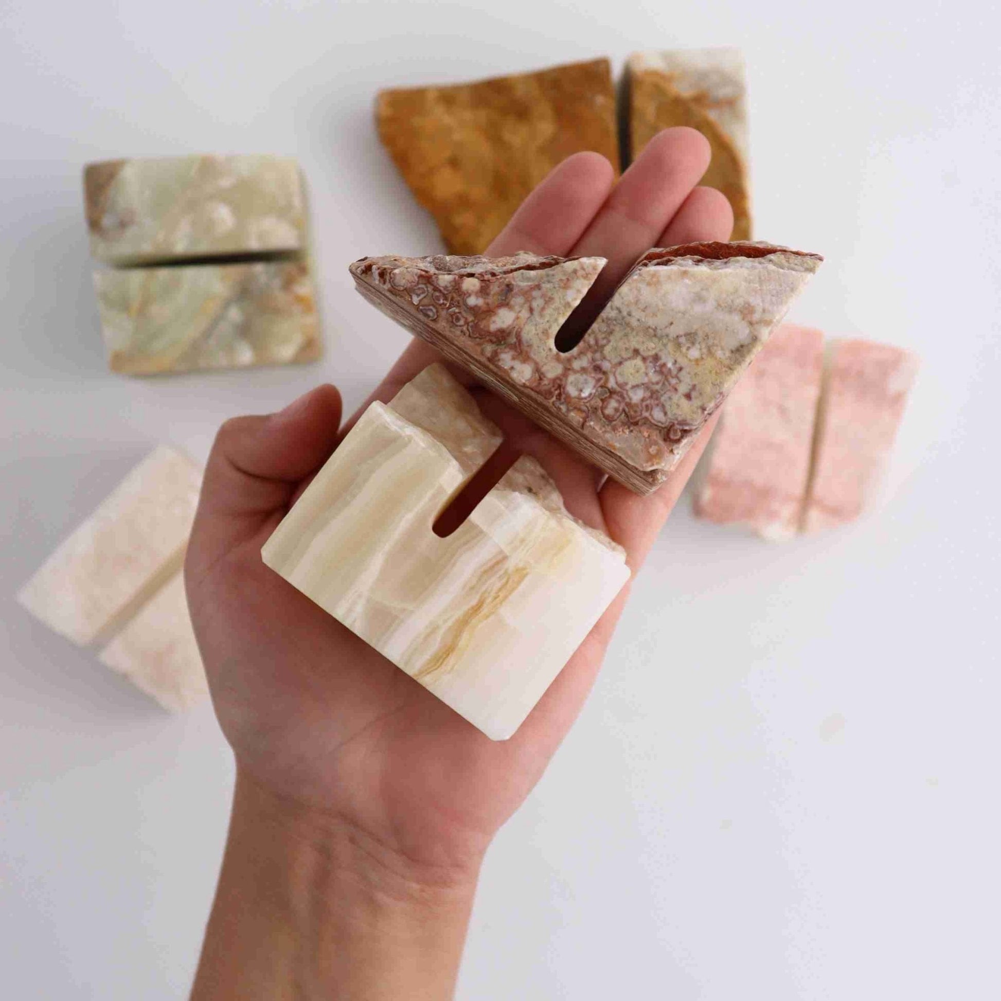 ONE Onyx Card Holder - Expert Wholesale and Supplier of Wholesale Crystals & Bulk Gemstones, ["Accessories","Mexico","Onyx","You will receive a randomly chosen piece."]