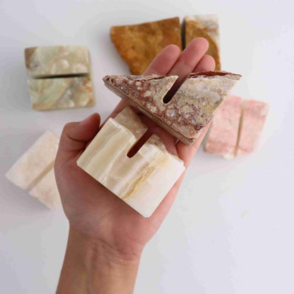 ONE Onyx Card Holder - Expert Wholesale and Supplier of Wholesale Crystals & Bulk Gemstones, ["Accessories","Mexico","Onyx","You will receive a randomly chosen piece."]