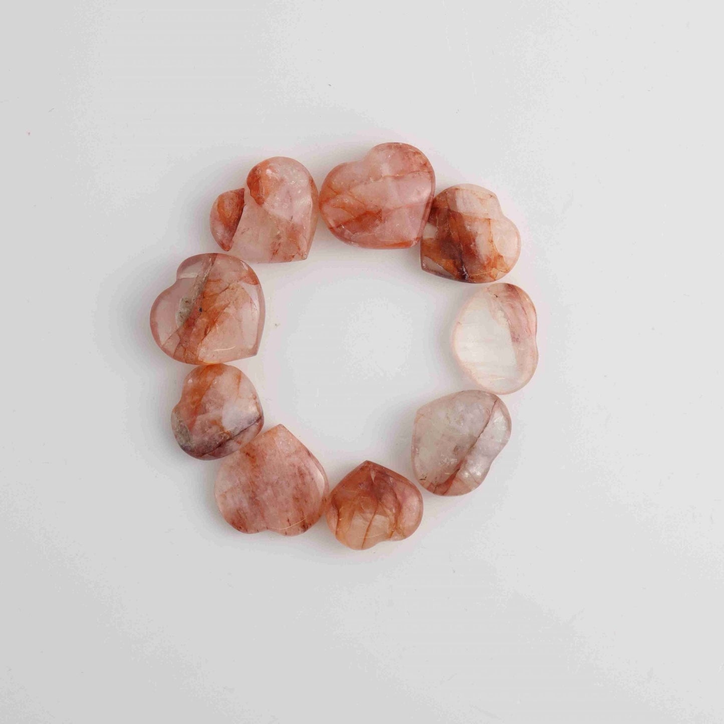 ONE Fire Quartz Heart - Expert Wholesale and Supplier of Wholesale Crystals & Bulk Gemstones, ["Hearts","Madagascar","Quartz","Rose Quartz"]