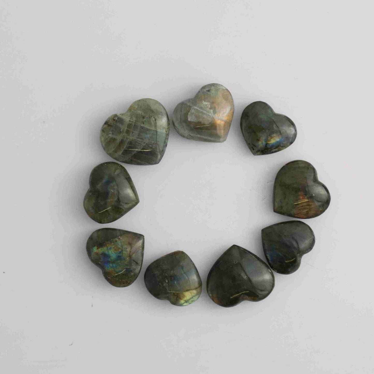 ONE Small Labradorite Heart - Expert Wholesale and Supplier of Wholesale Crystals & Bulk Gemstones, ["Hearts","Labradorite","Madagascar"]