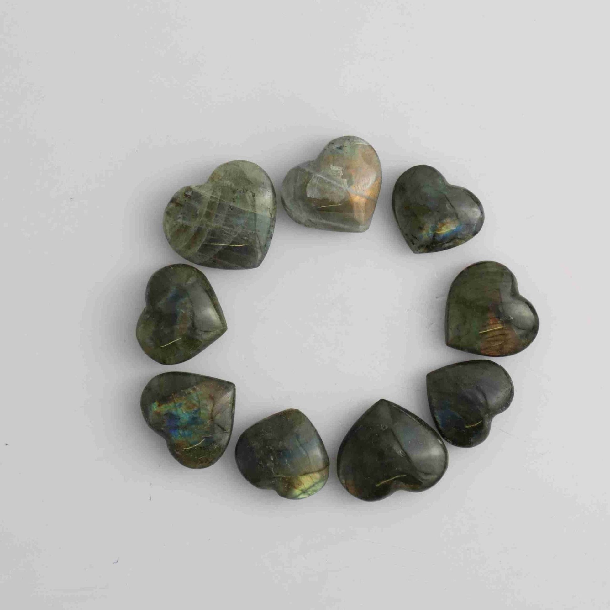 ONE Small Labradorite Heart - Expert Wholesale and Supplier of Wholesale Crystals & Bulk Gemstones, ["Hearts","Labradorite","Madagascar"]