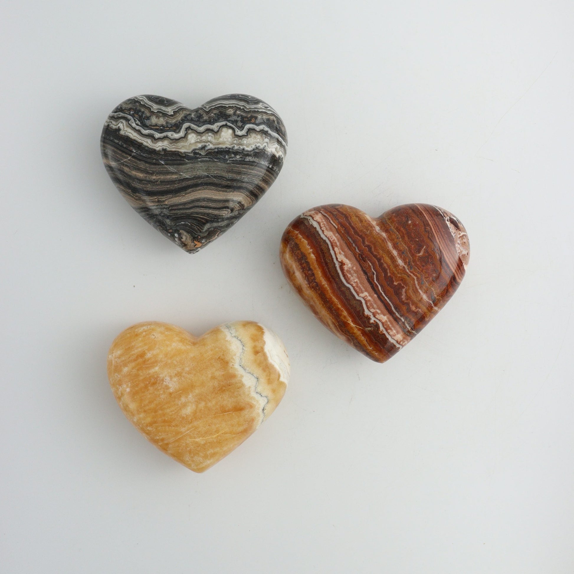 Onyx Heart Set A - Expert Wholesale and Supplier of Wholesale Crystals & Bulk Gemstones, ["Hearts","Mexico","Onyx"]