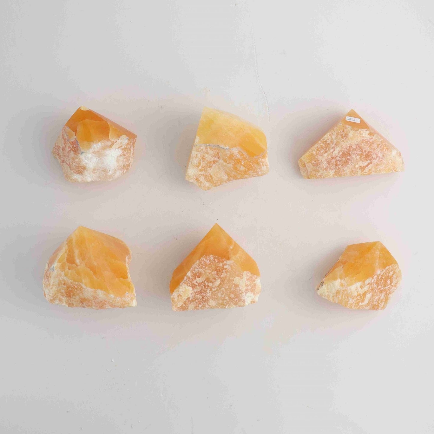 Orange Calcite Top Polish - Expert Wholesale and Supplier of Wholesale Crystals & Bulk Gemstones, ["Calcite","Polished Tip"]