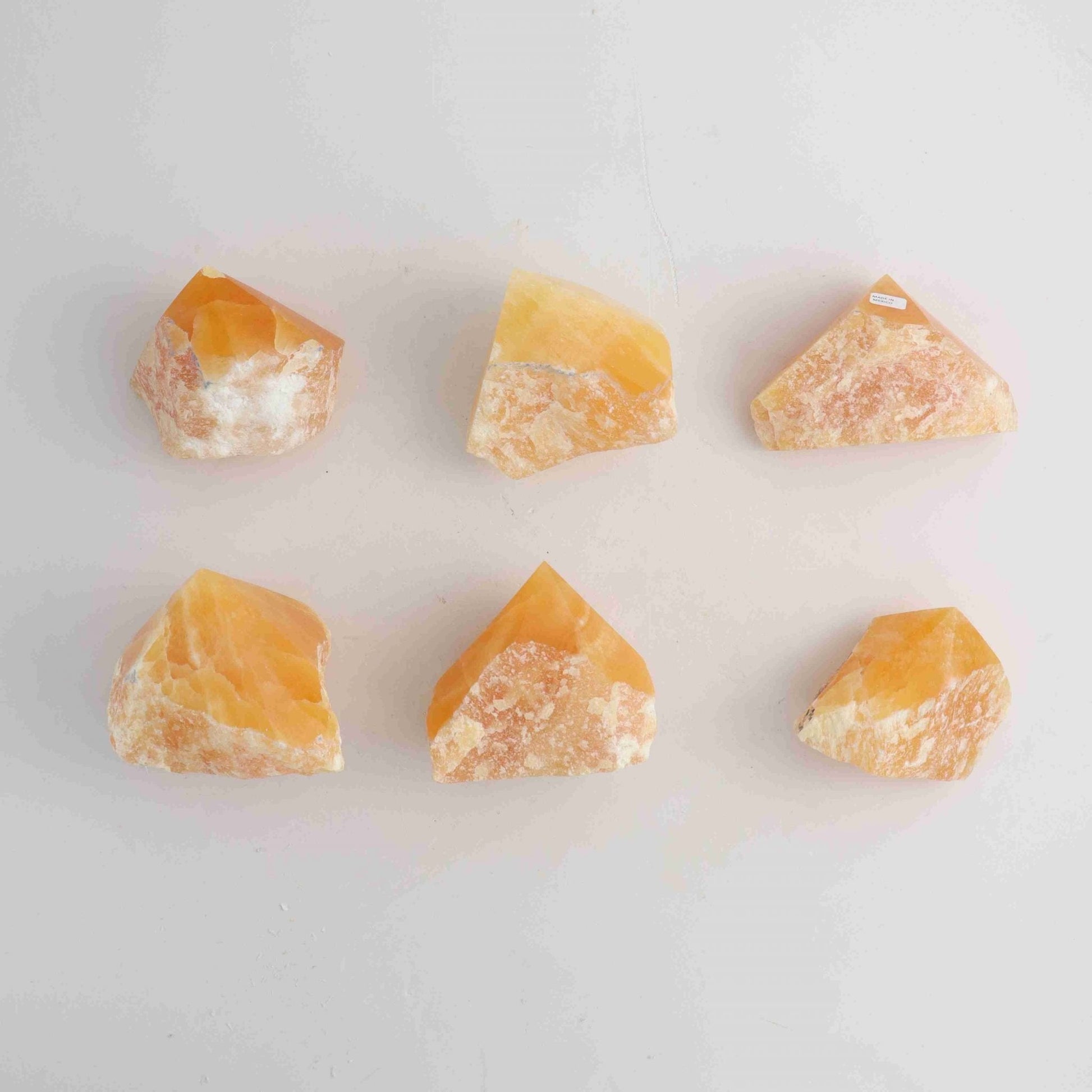 Orange Calcite Top Polish - Expert Wholesale and Supplier of Wholesale Crystals & Bulk Gemstones, ["Calcite","Polished Tip"]