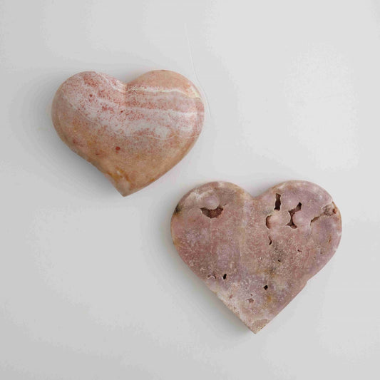 Pink Amethyst Heart Set - Mi Esperanza Minerals