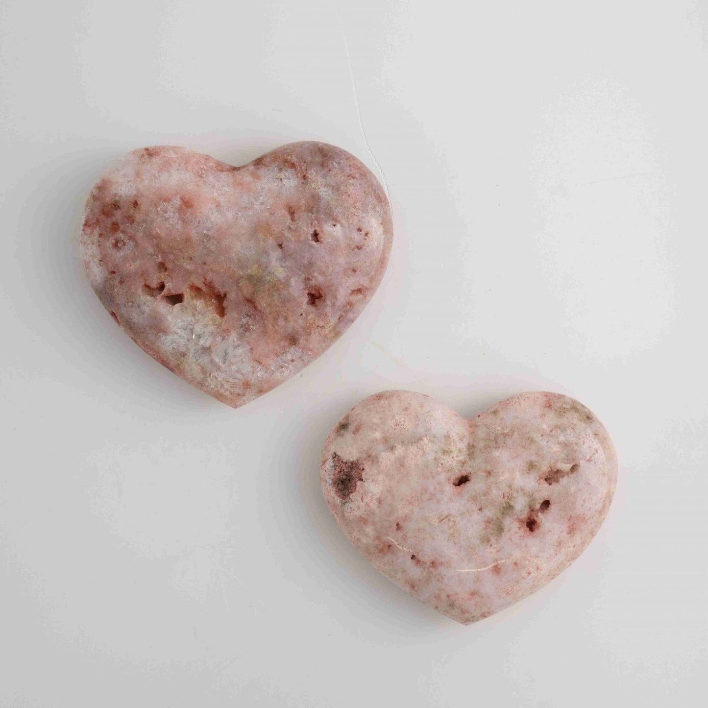 Pink Amethyst Heart Set - Mi Esperanza Minerals