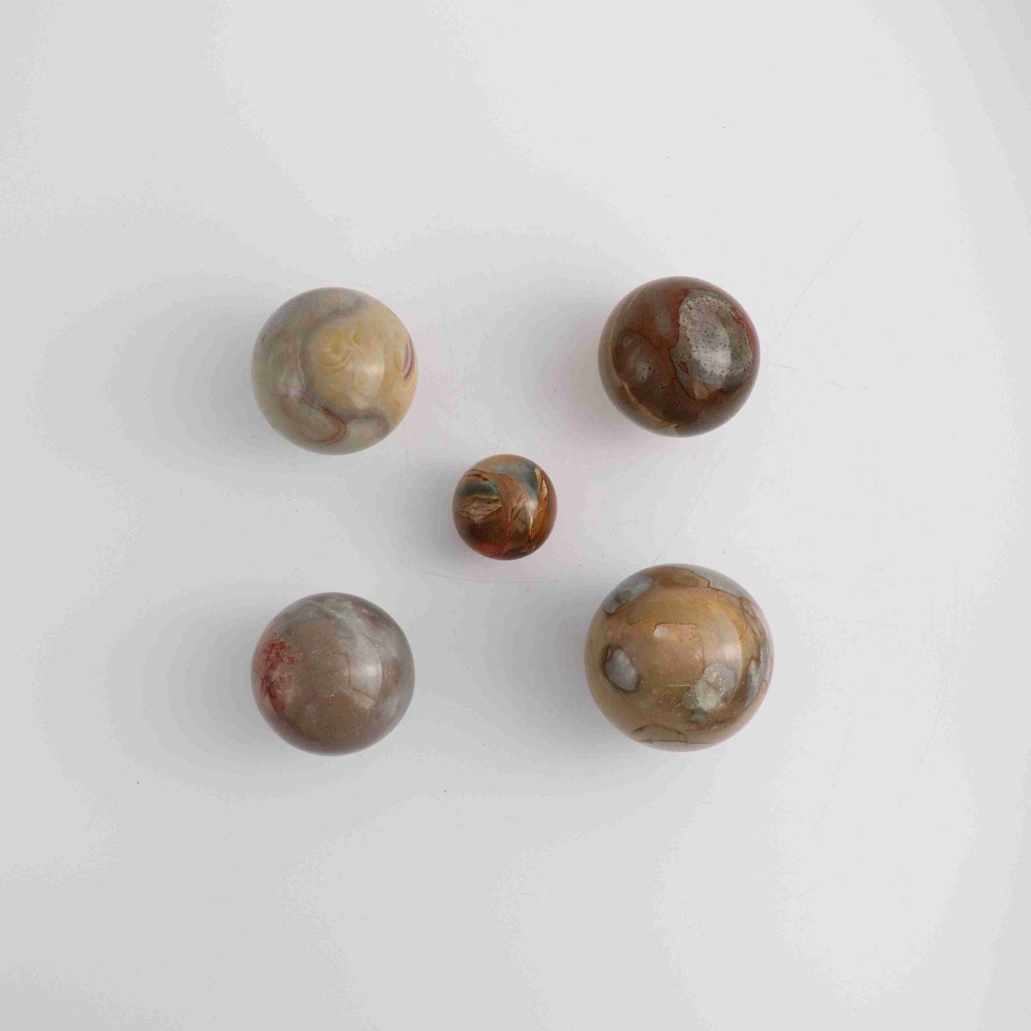 Polychrome Jasper Spheres - Mi Esperanza Minerals