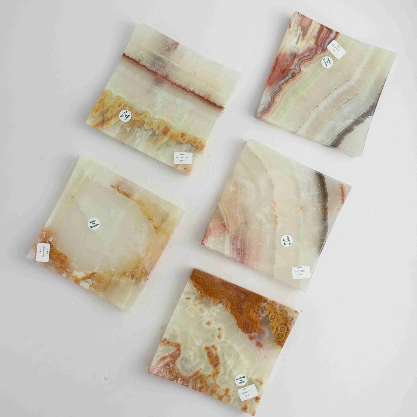 Raised Edge Square Onyx Dish Set - Expert Wholesale and Supplier of Wholesale Crystals & Bulk Gemstones, ["Mexico","onyx"]