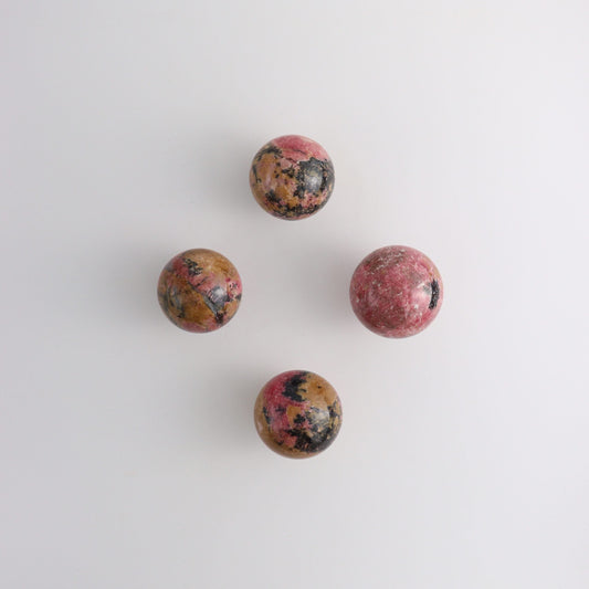 Rhodonite Spheres - Mi Esperanza Minerals