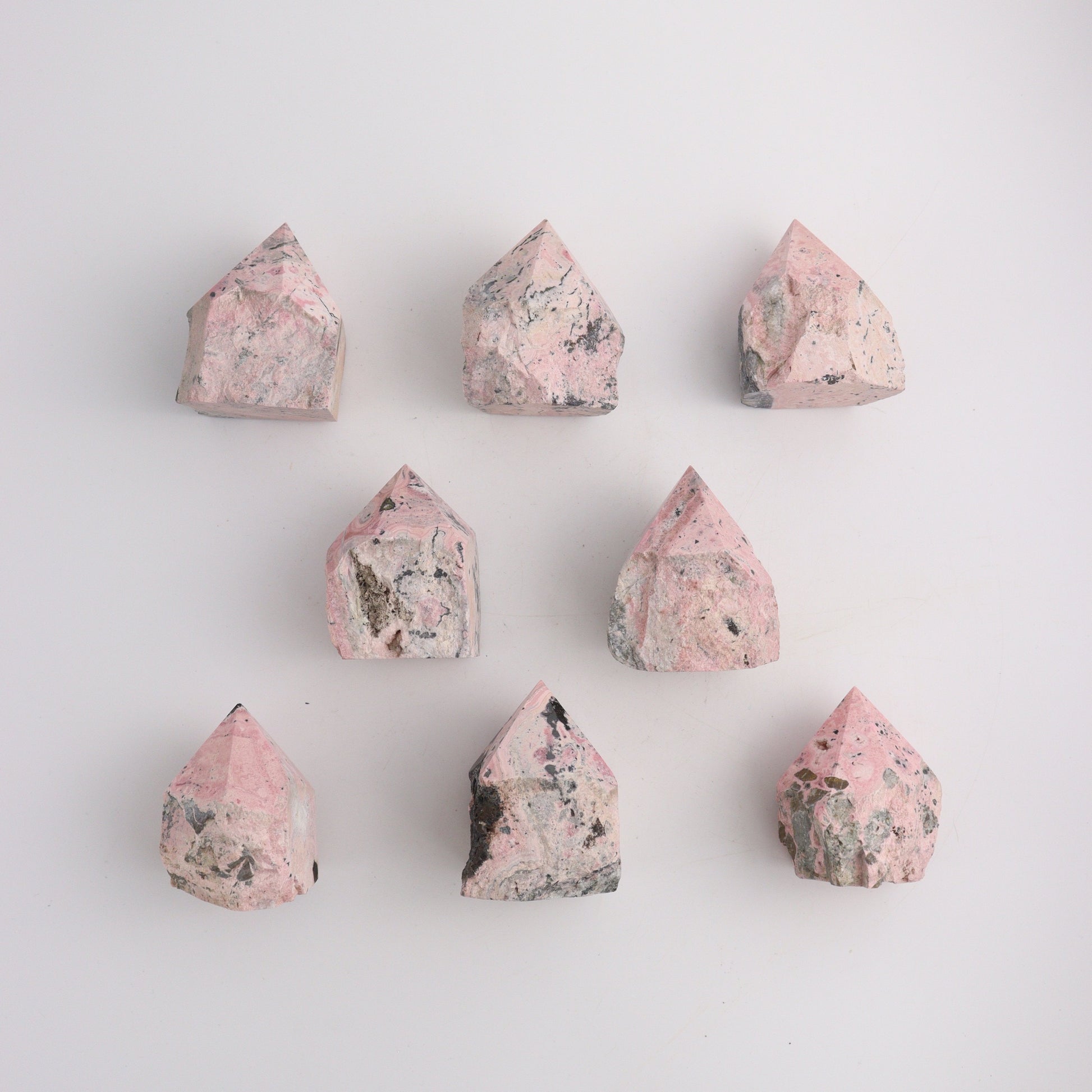 Rhodonite Top Polish - Expert Wholesale and Supplier of Wholesale Crystals & Bulk Gemstones, ["Peru","Polished Tip"]