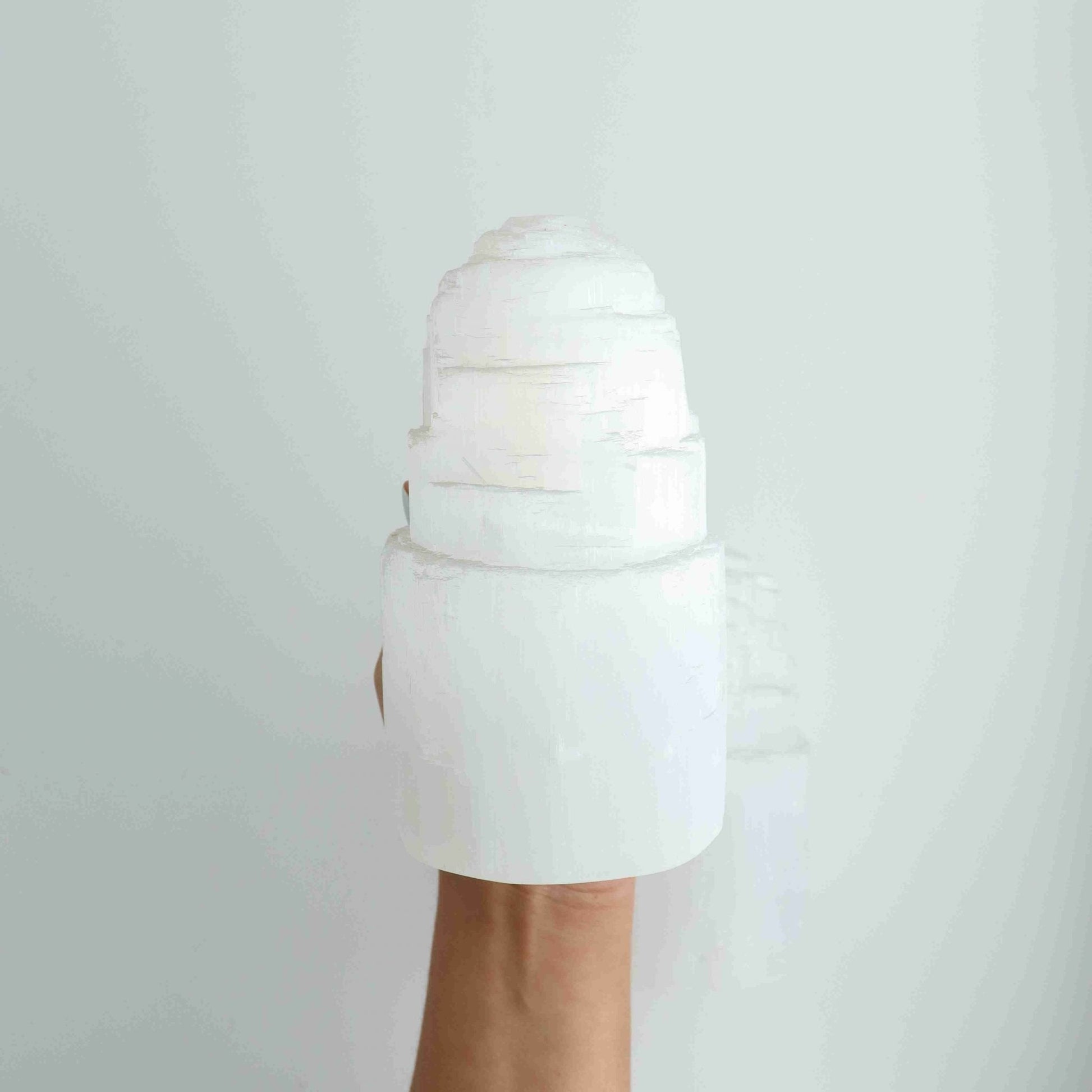 ONE Selenite/Satin Spar 15cm Rustic Lamp - Expert Wholesale and Supplier of Wholesale Crystals & Bulk Gemstones, ["Accessories","Morocco","Selenite"]