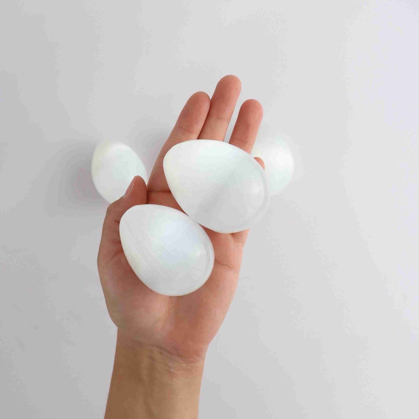 ONE Selenite/Satin Spar Egg - Expert Wholesale and Supplier of Wholesale Crystals & Bulk Gemstones, ["Eggs","Morocco","Selenite"]