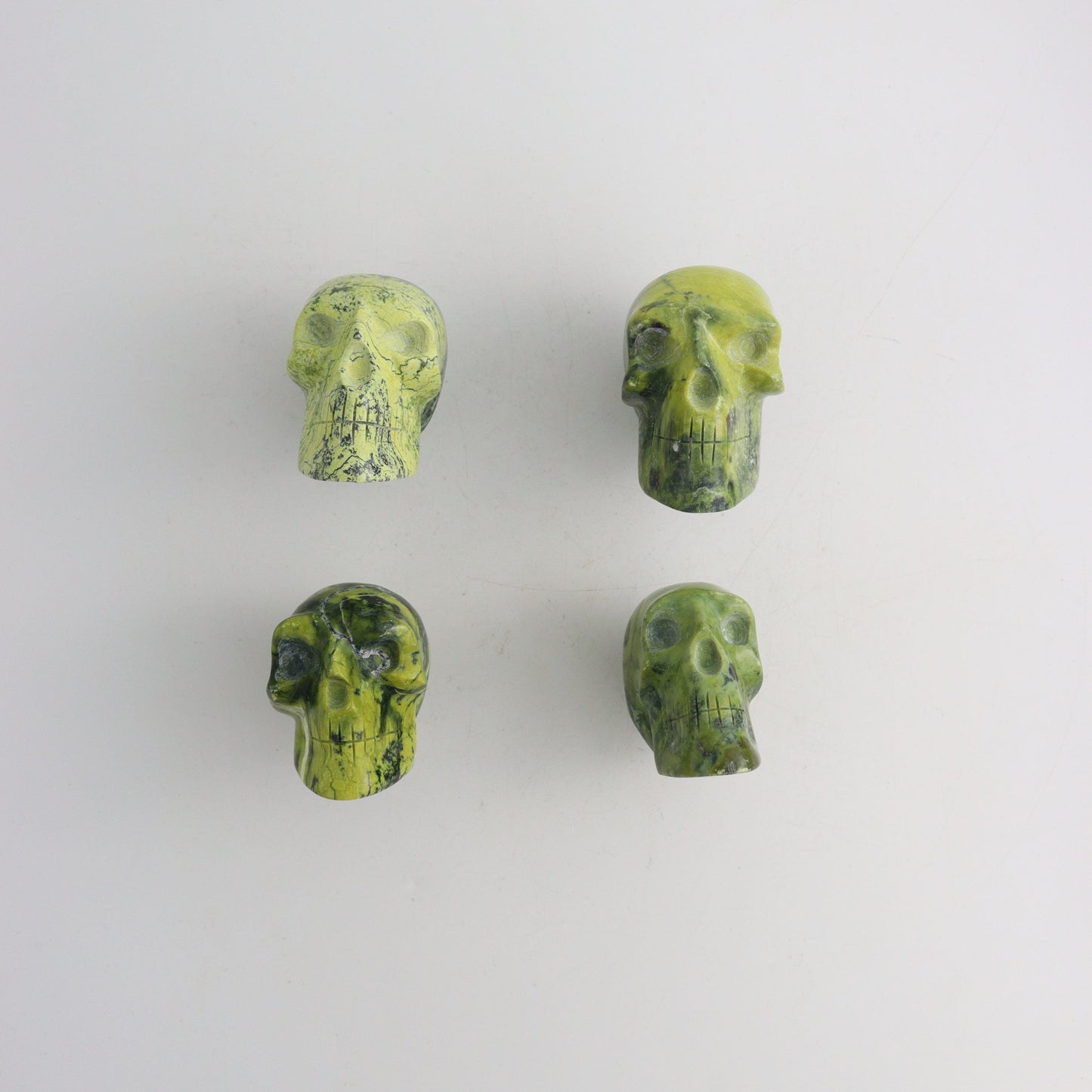 Serpentine Skulls - Expert Wholesale and Supplier of Wholesale Crystals & Bulk Gemstones, ["Mixed Carvings","Peru"]
