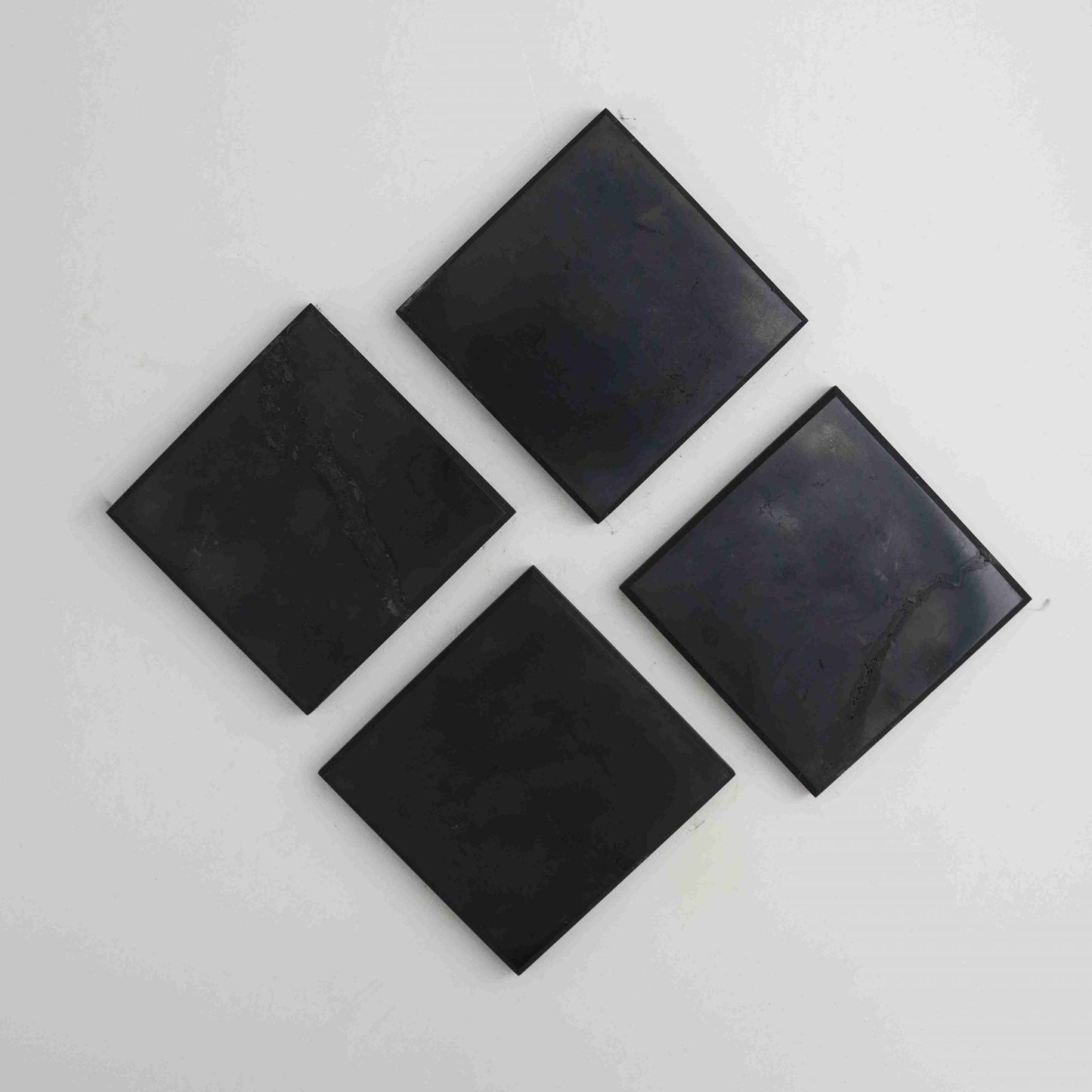 Shungite Tile Set of 4 - Expert Wholesale and Supplier of Wholesale Crystals & Bulk Gemstones, ["Shungite","Slices and Slabs"]