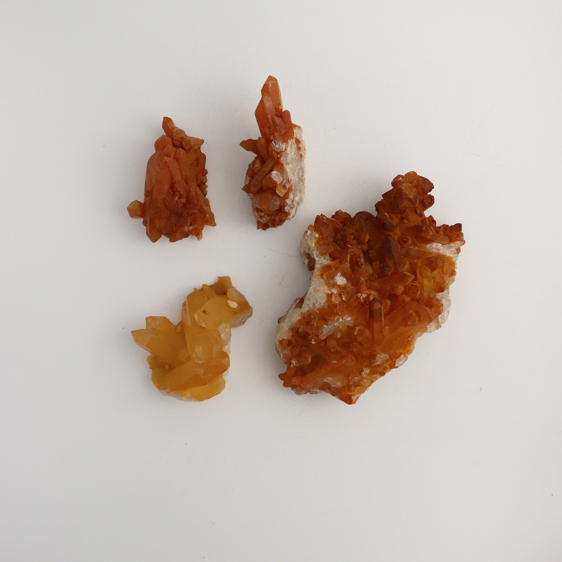 Tangerine Quartz Clusters - Mi Esperanza Minerals