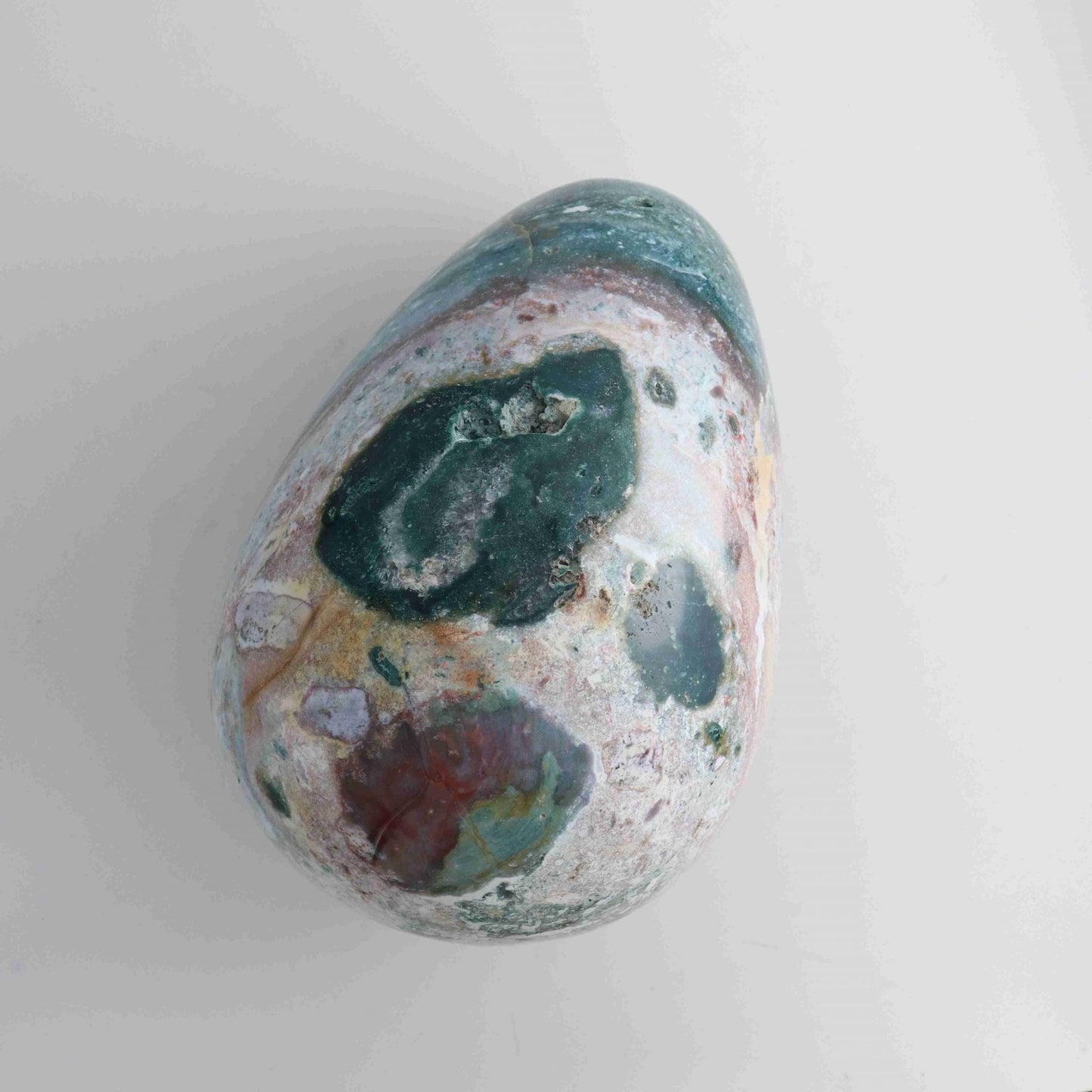 XL Ocean Jasper Egg - Mi Esperanza Minerals