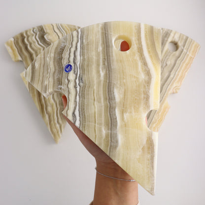 ONE Zebra Onyx Cheese Board - Expert Wholesale and Supplier of Wholesale Crystals & Bulk Gemstones, ["Mexico","Mixed Carvings","Onyx"]