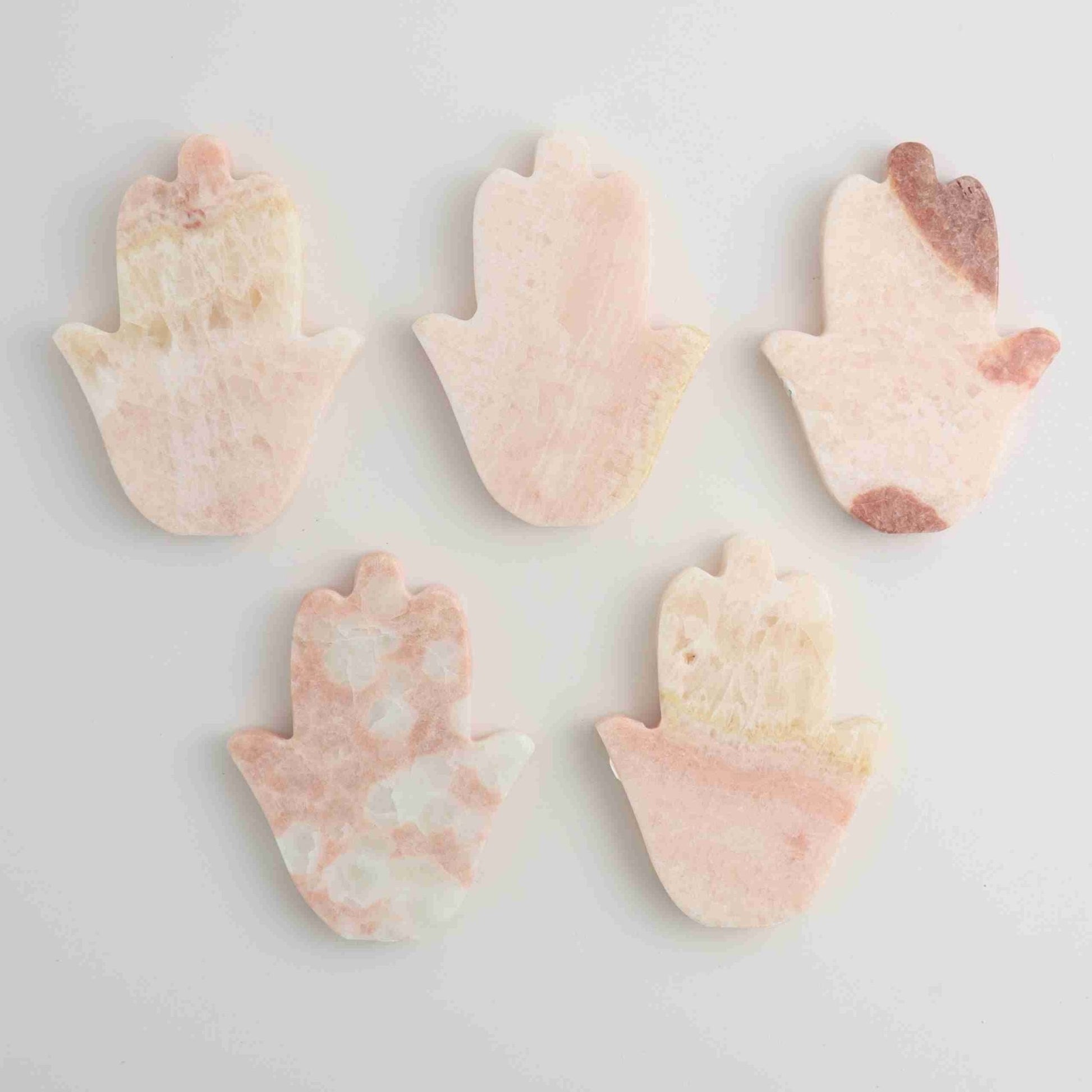 ONE Pink Onyx Hamsa - Expert Wholesale and Supplier of Wholesale Crystals & Bulk Gemstones, ["Mexico","onyx"]