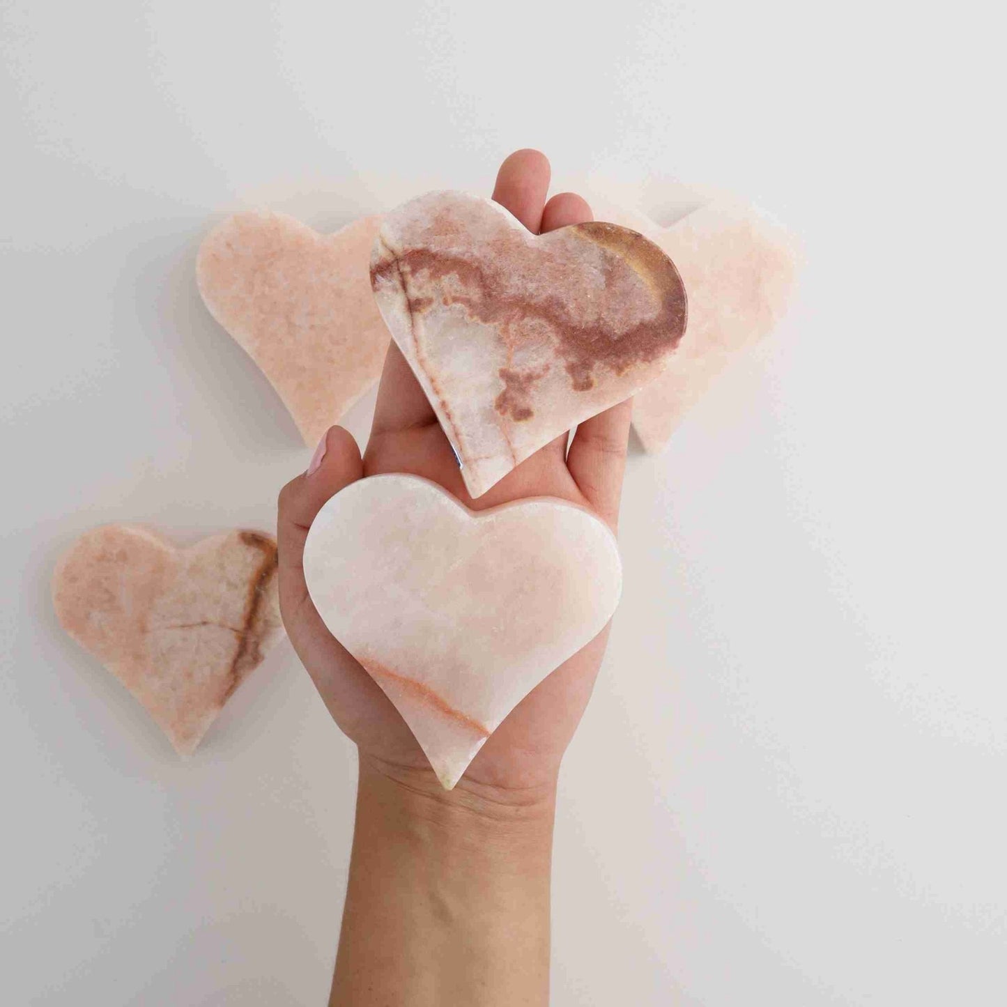 ONE Pink Onyx Heart - Expert Wholesale and Supplier of Wholesale Crystals & Bulk Gemstones, ["Hearts","Mexico","Onyx"]