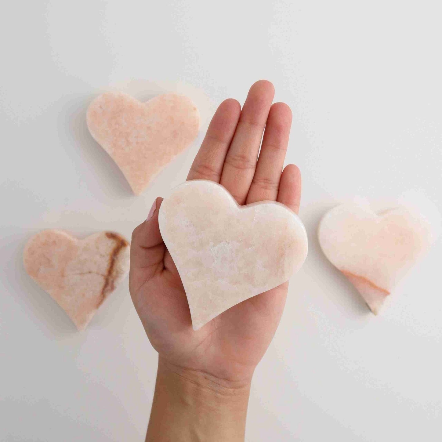 ONE Pink Onyx Heart - Expert Wholesale and Supplier of Wholesale Crystals & Bulk Gemstones, ["Hearts","Mexico","Onyx"]