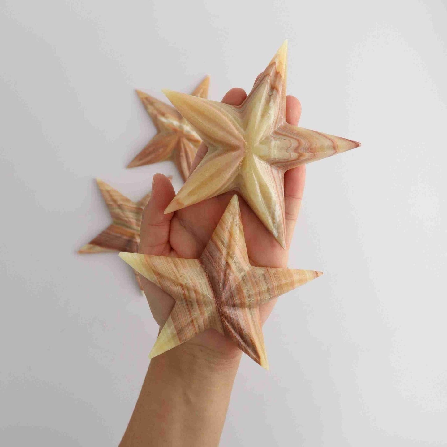 ONE Pink and Yellow Onyx Starfish - Mi Esperanza Minerals