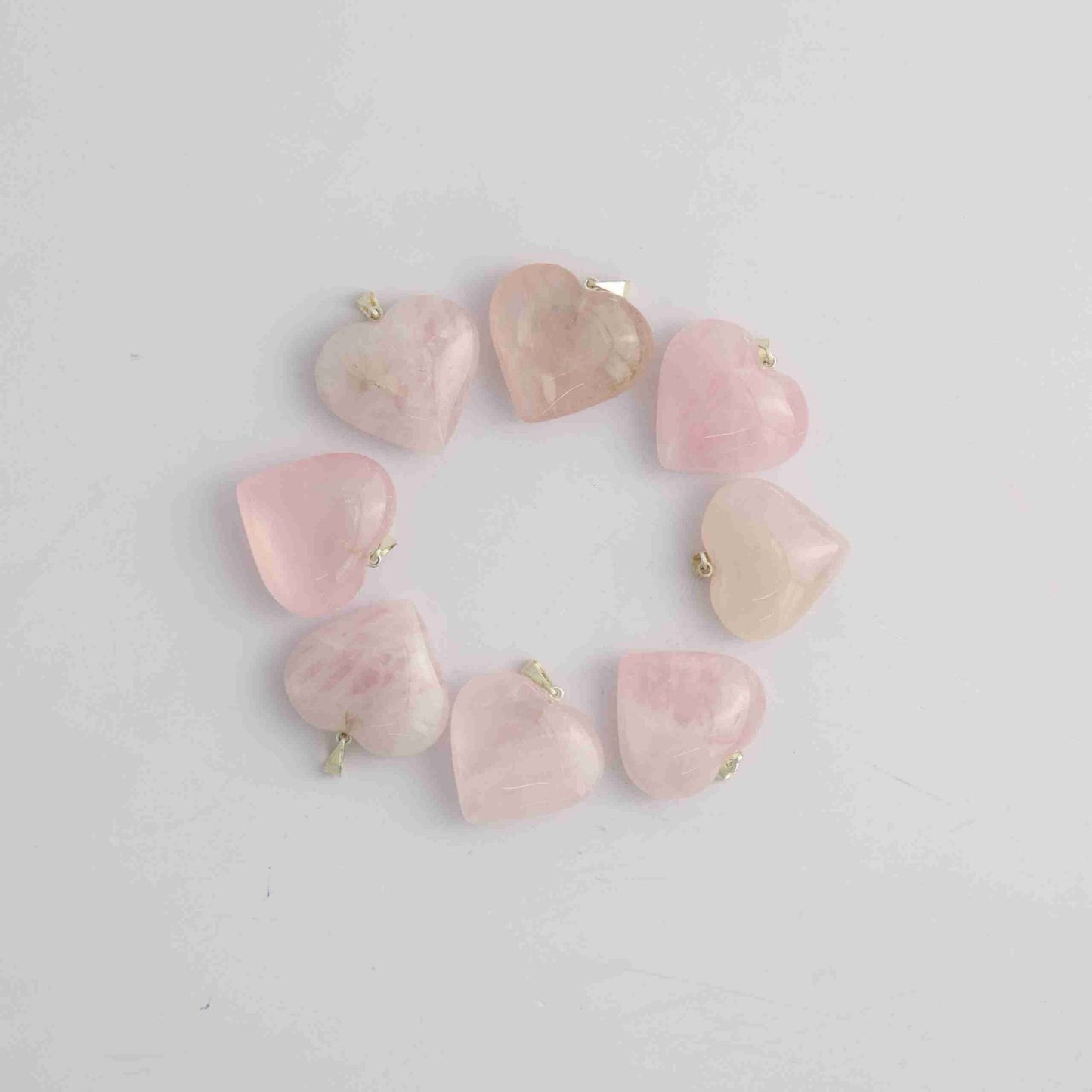 ONE Rose Quartz Heart Pendant - Expert Wholesale and Supplier of Wholesale Crystals & Bulk Gemstones, ["Brazil","Jewelry","Quartz","Rose Quartz"]