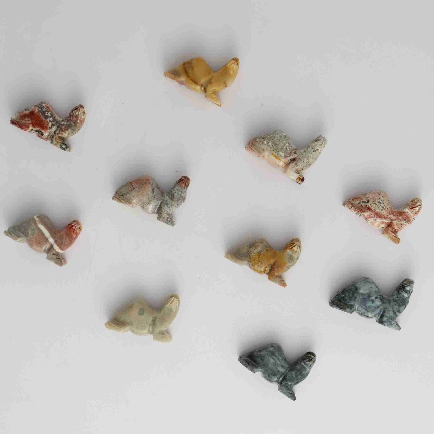 Soapstone Seals Set of 10 - Mi Esperanza Minerals